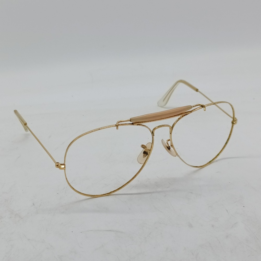 Vintage Ray-Ban B&L Outdoorsman Gold Aviator Eyeglasses 62-14 Frames Only 112
